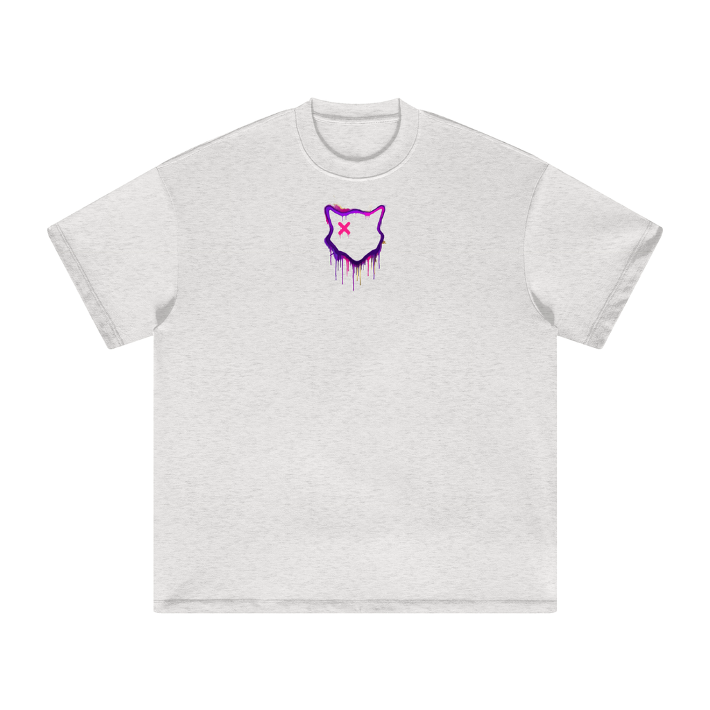Nine Lives Down — WeBitchin graffiti hooded cat streetwear tee, X-eye drip print
