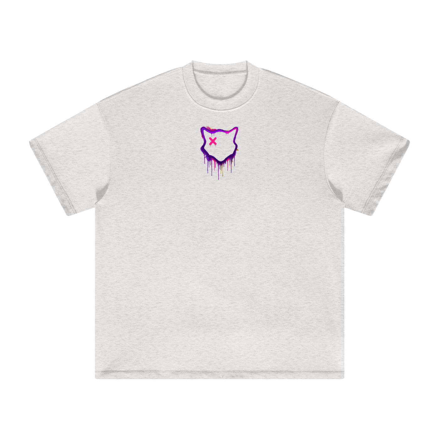 Nine Lives Down — WeBitchin graffiti hooded cat streetwear tee, X-eye drip print